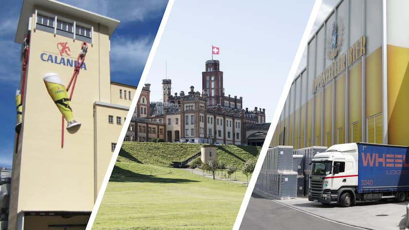 Die Top 3 Schweizer Brauereien: Calanda (Heineken) in Chur, Feldschlösschen (Carlsberg) in Rheinfelden, Locher in Appenzell