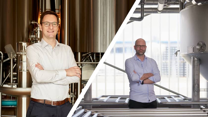 Gehören neu fest zusammen: Aurèle Meyer, Brauerei Locher, (l.) und Philipp Bucher, Brauerei Chopfab-Boxer