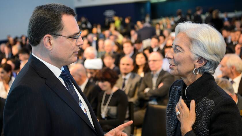 Was EZB-Chefin Christine Lagarde (rechts) tut, hat grösste Bedeutung für die Entscheide von Nationalbank-Präsident Thomas Jordan (links)