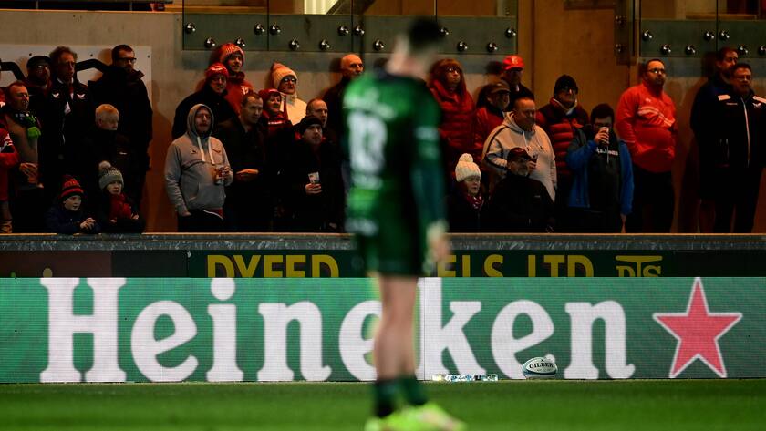 United Rugby Championship, Parc y Scarlets, Wales 19/2/2022 Scarlets vs Connacht A view of Heineken branding A view of Heineken branding 19/2/2022 PUBLICATIONxNOTxINxUKxIRLxFRAxNZL Copyright: x INPHO/AshleyxCrowdenx JMP_scarlets_v_connacht_rugby-ac_030
