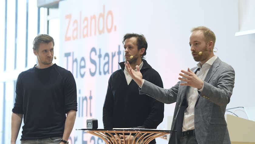 Zalando-Gründer David SCHNEIDER, Robert GENTZ und Rubin RITTER (von links)