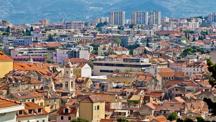 Old mediterranean city of Split historic rooftops view, Dalmatia, Croatia , 15452312.jpg, split, diocletian, palace, panorama, vacation, harbor, cityscape, croatian, historic, tourism, town, view, stone, rock, street, adriatic, ancient, architecture, blue, church, city, coast, croatia, europe, exterior, mediterranean, waterfront, aerial, colorful, panoramic, dalmatian, destination, vacations, above, cathedral, tourist, agave, riva, vertical, marjan, palm, roof, rooftops, old, marjan,