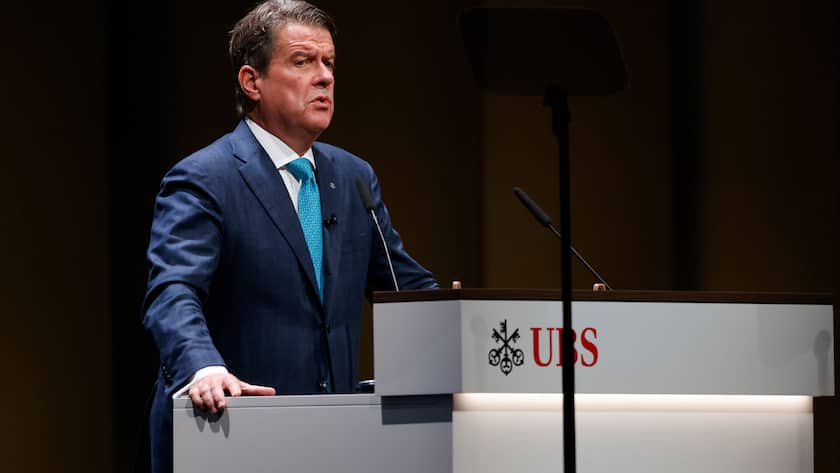 Colm Kelleher, VR-Präsident der UBS, an der Generalversammlung vom 5. April 2023.