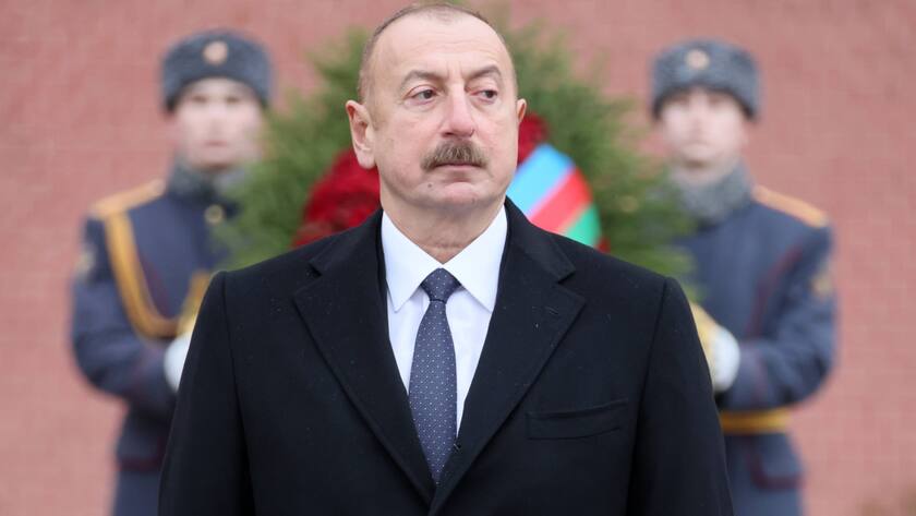Russia Azerbaijan Wreath Laying 8122977 22.02.2022 Azerbaijani President Ilham Aliyev attends a wreath-laying ceremony at the Tomb of the Unknown Soldier by the Kremlin Wall, in Moscow, Russia. Mikhail Metzel / POOL Moscow Russia PUBLICATIONxINxGERxSUIxAUTxONLY Copyright: xMikhailxMetzelx