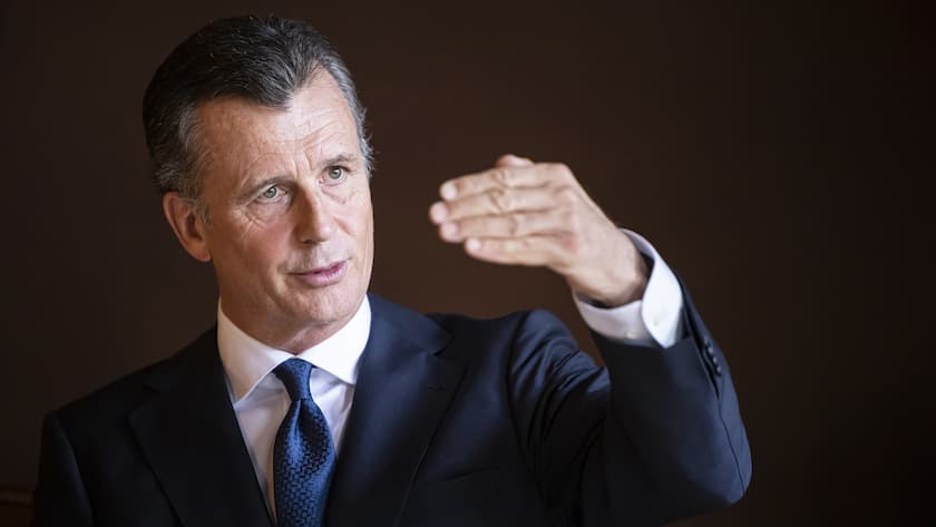 Philipp M. Hildebrand, President of Zurich Art Society (Zuercher Kunstgesellschaft) attends a media briefing on the future provenance research strategy for the collection of the Kunsthaus Zurich, on Tuesday, March 14, 2023 in Zurich, Switzerland.(KEYSTONE/Michael Buholzer)