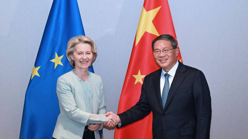EU-Kommissionspräsidentin Ursula von der Leyen und der chinesische Premier Li Qiang trafen sich am Rande des WEF in Davos.