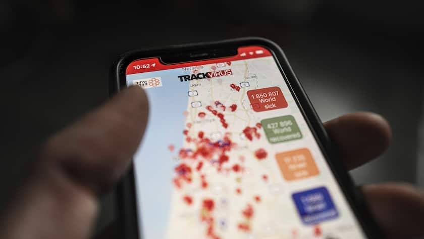 FRANCE - TRACKING VIRUS To combat the spread of the coronavirus pandemic, covid-19, the Trackvirus application has been developed in Israel to consult in real time the routes taken by infected people. Monday April 13, 2020. TOURNISSAN OCCITANIE FRANCE PUBLICATIONxINxGERxSUIxAUTxONLY Copyright: xIdrissxBigou-Gillesx HLIBIGOUGILLES1064322