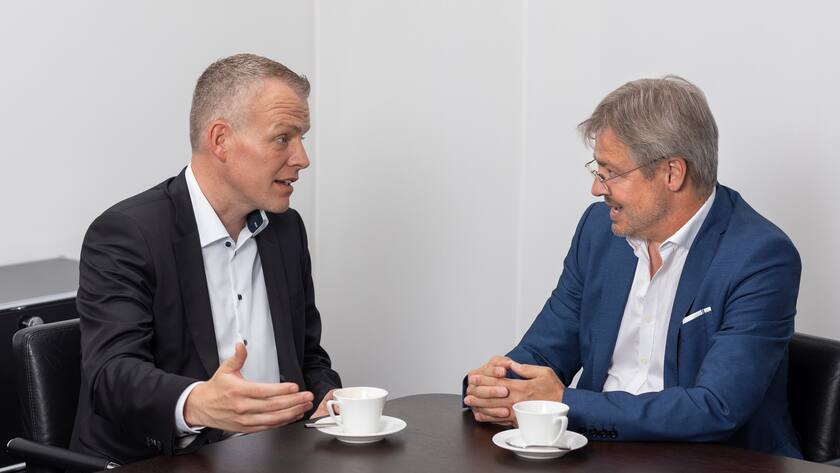 Heinz Schär (links), Peter Hofmann, Tellco AG, Pensionskasse