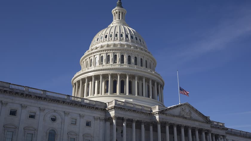 epa09666704 The US Capitol in Washington, DC, USA, 04 January 2022. The first anniversary of the 06 January 2021 insurrection approaches, when insurrectionists attempted to prevent the certification of Joe Biden as United States President. EPA/MICHAEL REYNOLDS