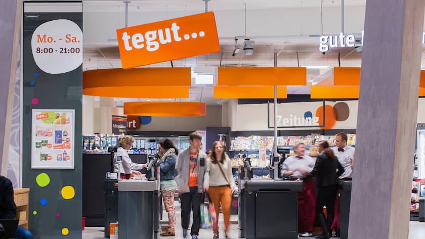 Supermarkt der Migros-Tochter Tegut in Stuttgart