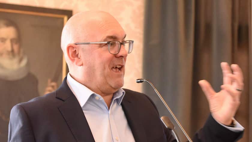 Chris Iggo von Axa IM bei seinemn Auftritt im Zürcher Zunfthaus zum Rüden