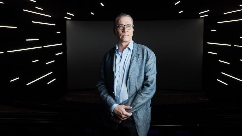 Kinobetreiber Gregoire Schnegg, aufgenommen am Montag, 24. Oktober 2022 im neu gebauten Blue Cinema Kino in Chur.