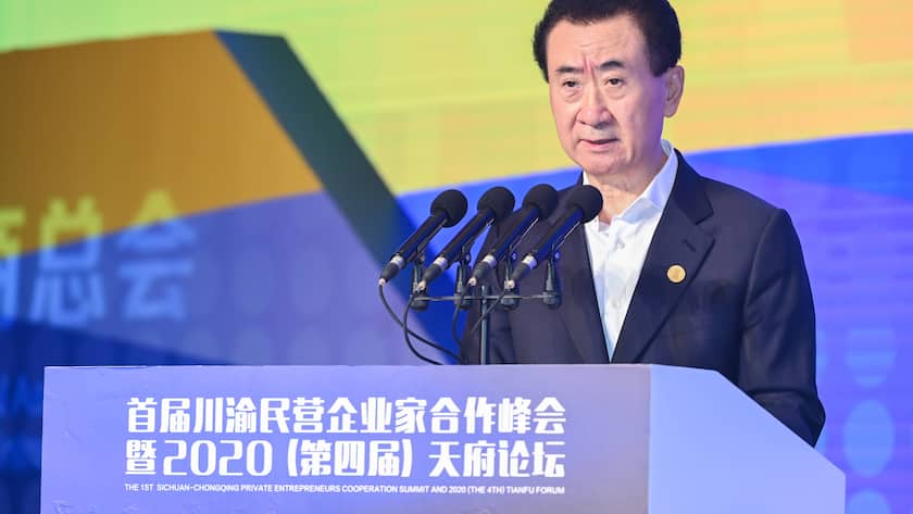 CHENGDU, CHINA - OCTOBER 22: Wang Jianlin, chairman of Dalian Wanda Group, speaks during the 4th Tianfu Forum on October 22, 2020 in Chengdu, Sichuan Province of China. PUBLICATIONxINxGERxSUIxAUTxHUNxONLY Copyright: xVCGx CFP111303797941