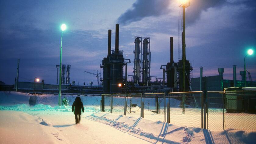 Natural Gas Drying Plant in Siberia (Photo by Shepard Sherbell/Corbis via Getty Images)