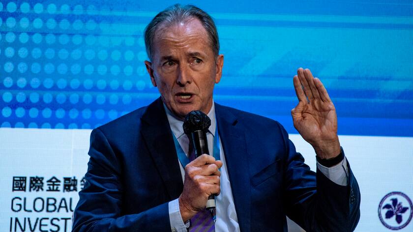 Hong Kong Global Financial Leaders Investment Summit Chairman and Chief Executive Officer of Morgan Stanley, James Gorman speaking at Panel 1 Navigating Through Uncertainty, during the Hong Kong Global Financial Leaders Investment Summit on November 2, 2022 in Hong Kong, China. The Global Financial Leaders Investment Summit is held today in Hong Kong. Hong Kong Hong Kong PUBLICATIONxNOTxINxFRA Copyright: xVernonxYuenx originalFilename: yuen-hongkong221102_npBO4.jpg