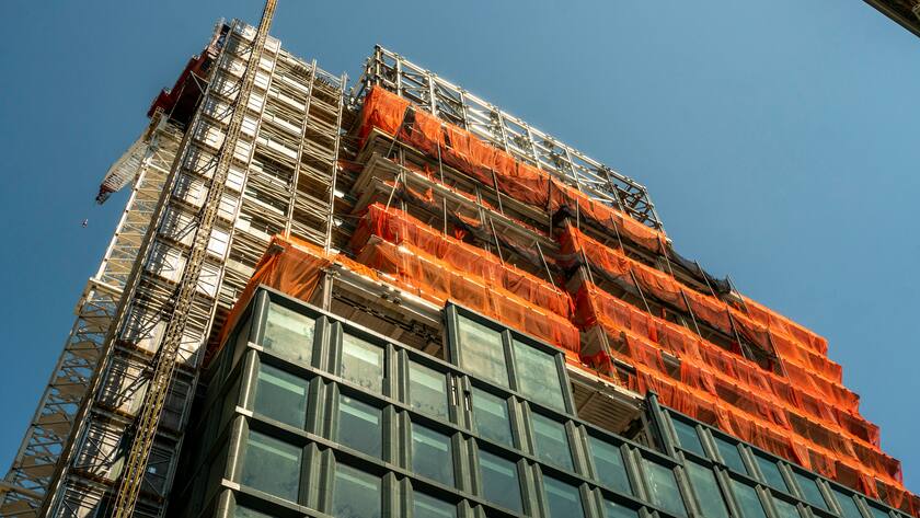 Construction in New York Construction in the Tribeca neighborhood of New York on Sunday, July 3, 2022. PUBLICATIONxNOTxINxUSAxUK RichardxB.xLevine