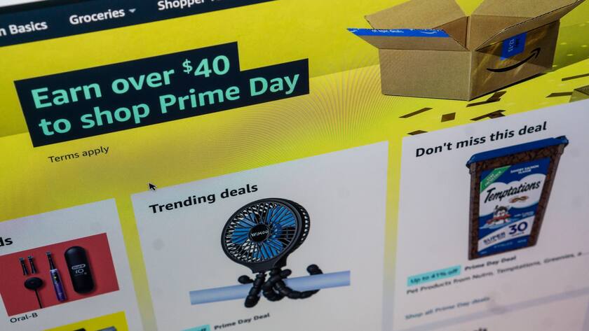 Amazons self-proclaimed Prime Day holiday The Amazon website promotes their self-proclaimed Prime Day on Tuesday, July 12, 2022. This is the eighth year that Amazon is offering bargains and deals galore to Amazon Prime shoppers on this two-day self-proclaimed holiday event. Other retailers riding Amazons coattails include Wal-Mart, Target and Macys offering savings during this time PUBLICATIONxNOTxINxUSAxUK RichardxB.xLevine
