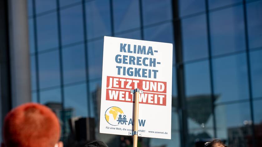 Demo zur Bekämpfung des Klimawandels.