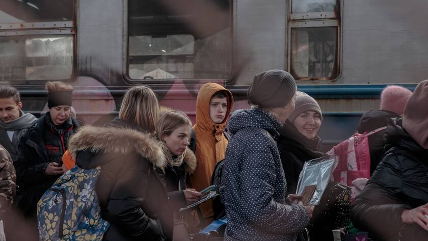 Refugees At The Border Between Poland And Ukraine