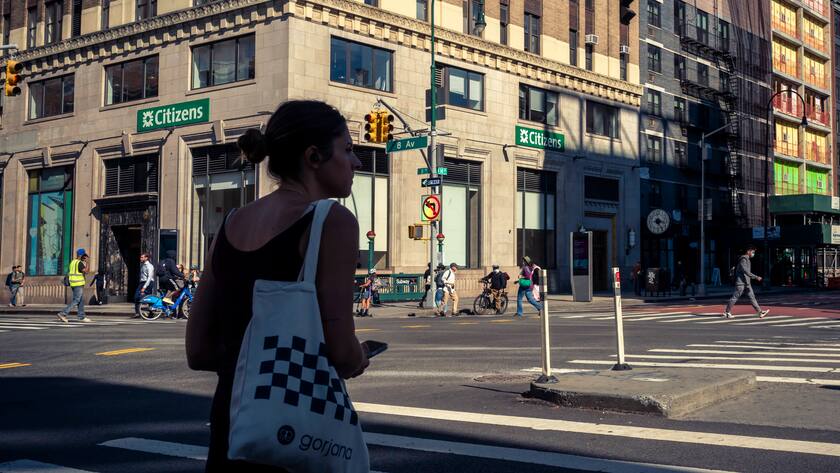 Citizens Bank in New York: Eine der US-amerikanischen Banken, bei der die Zinsschraube der Fed spürbar wird.