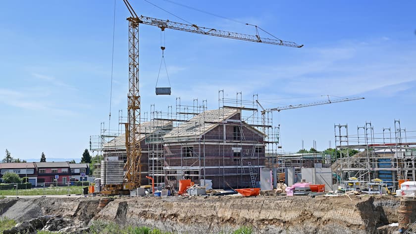 Einfamilienhaus im Rohbau: Hypotheken sind 2022 teurer geworden.