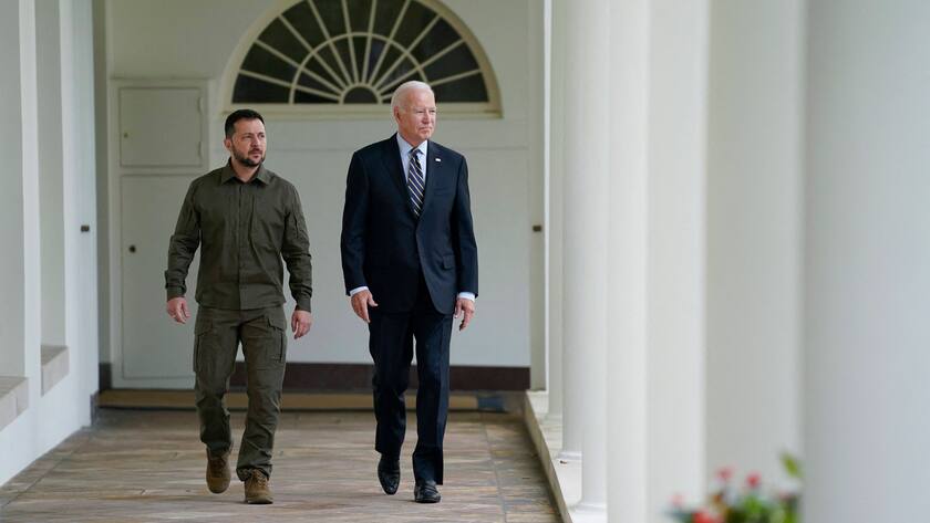 Wolodomyr Selenskyj und Joe Biden im Weissen Haus.