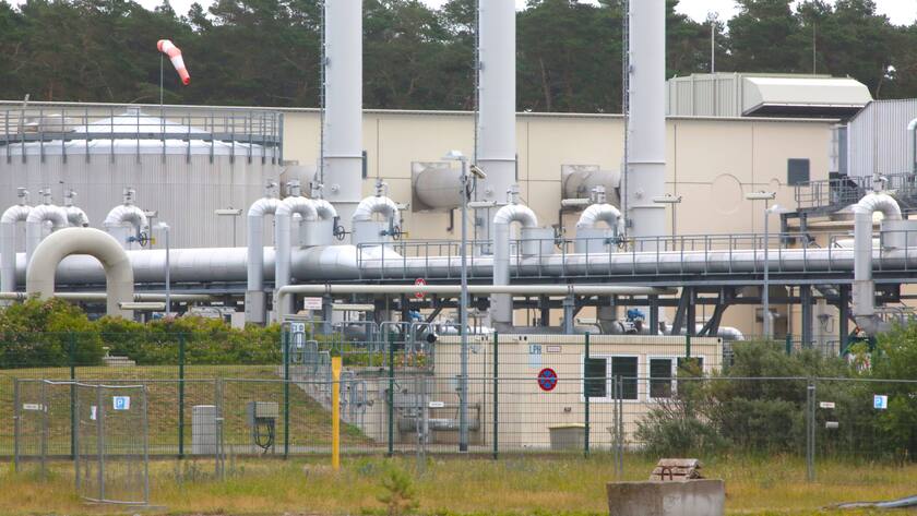Das Gaswerk in Deutschland ist der Endpunkt der Ostseepipeline Nord Stream1.