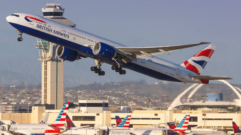 Start einer Boeing der British Airways in Los Angeles: Die Airline kämpft gerade mit Problemen.
