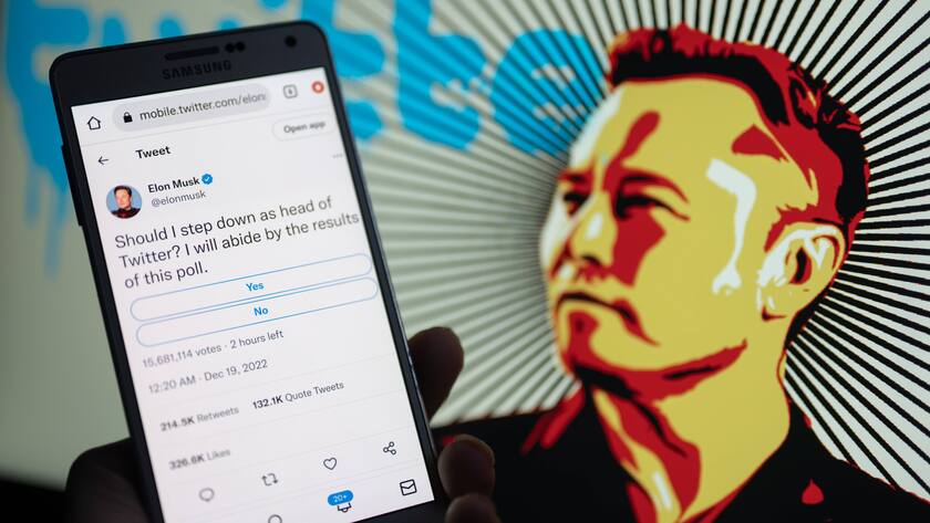 Elon Musk verlor eine Abstimmung, ob er Chef von Twitter bleiben soll.