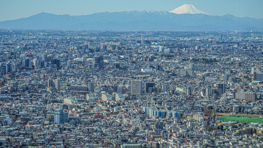 Tokyo skyline and Mount Fuji