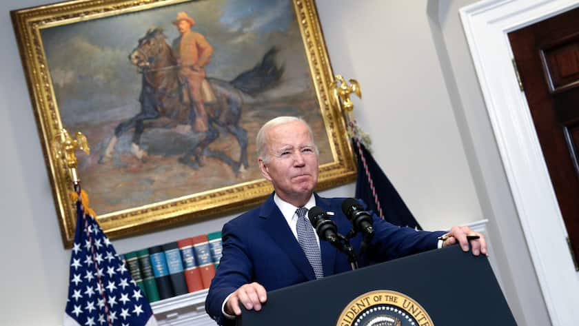 Joe Biden muss sich nach dem Kompromiss mit den Republikanern zur Hilfe für die Ukraine erklären.