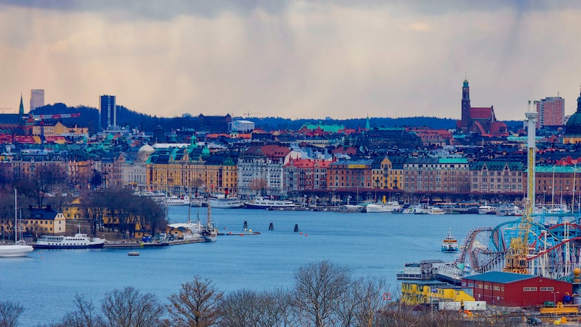 Stockholm, Sweden A view of the Stockholm harbor and Ostermalm.