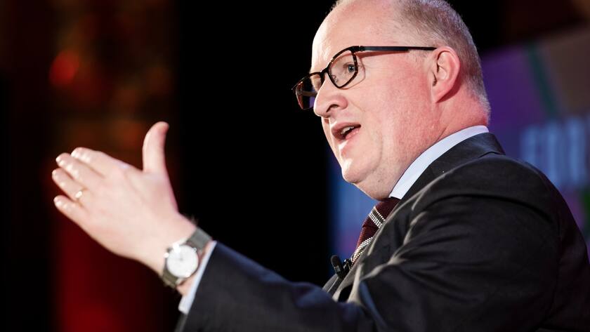 Philip Lane, Chefökonom der EZB, am Fortune Global Forum 2019.