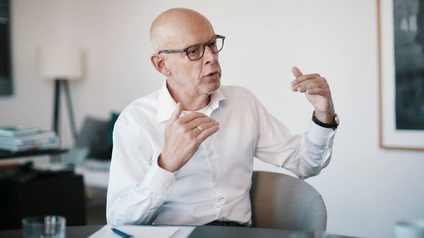 Gert De Winter, CEO Baloise, am Hauptsitz in Basel, 16.08.2022, Foto Lucia Hunziker