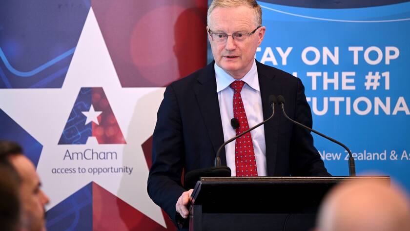 PHILIP LOWE AMCHAM ADDRESS, Reserve Bank Governor Philip Lowe addresses the American Chamber of Commerce in Australia AMCHAM, in Sydney, Tuesday, June 21, 2022. ACHTUNG: NUR REDAKTIONELLE NUTZUNG, KEINE ARCHIVIERUNG UND KEINE BUCHNUTZUNG SYDNEY NSW AUSTRALIA PUBLICATIONxINxGERxSUIxAUTxONLY Copyright: xDANxHIMBRECHTSx 20220621001671722912