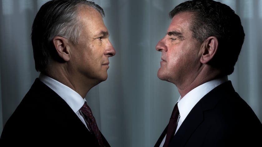 HZ Gespräch mit Peter Spuhler und Sergio Ermotti.Portrait ZusammenFotografiert in Zürich am 19.11.2018