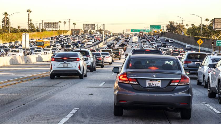 Stau in Los Angeles: Kalifornien geht im Kampf gegen den Klimawandel voran.