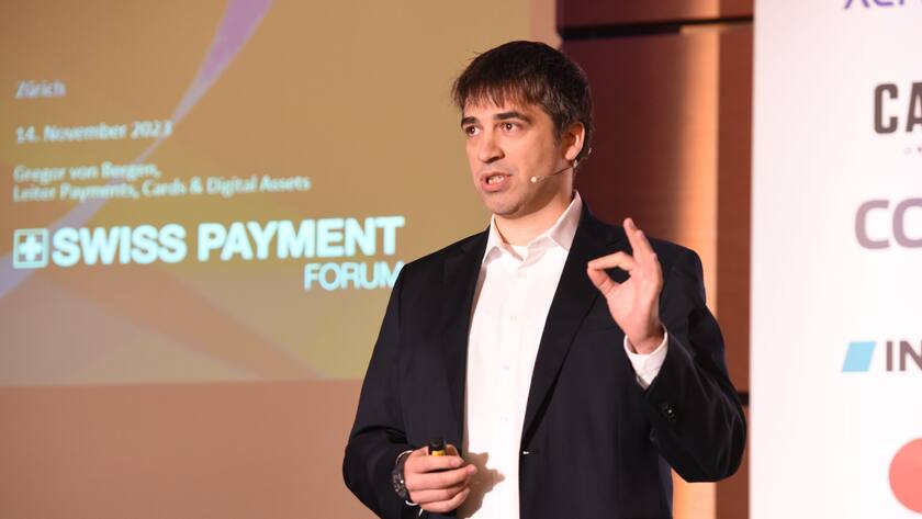 Gregor von Bergen, Capco, am Swiss Payment Forum 2023 in Zürich
