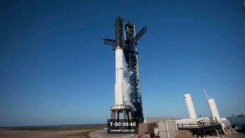 Start von Musks Superrakete wurde abgebrochen Bei 40 Sekunden wurde der Countdown angehalten: Das Starship konnte wegen eines eingfrorenen Druckventils nicht wie geplant starten.