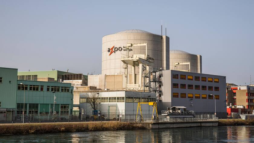 Döttingen, Schweiz - 23. Februar 2021: Insgesamt gab es in der über 50jährigen Betriebsgeschicht des AKW Beznau rund 127 Störfälle. Davon nur einer in der INES-Klasse 2.