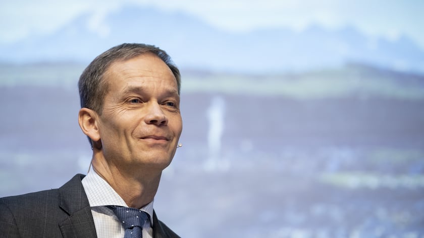 Martin Scholl, CEO der Zuercher Kantonalbank, spricht an der Bilanzmedienkonferenz, aufgenommen am 8. Februar 2019 in Zuerich. (KEYSTONE/Ennio Leanza)