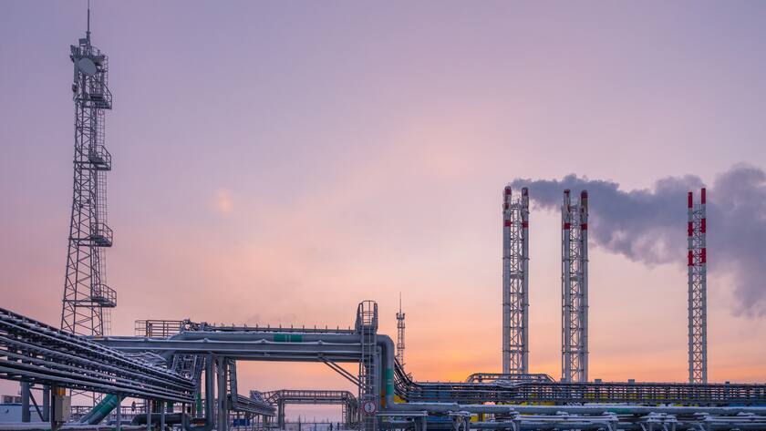 Gasproduktion in Russland