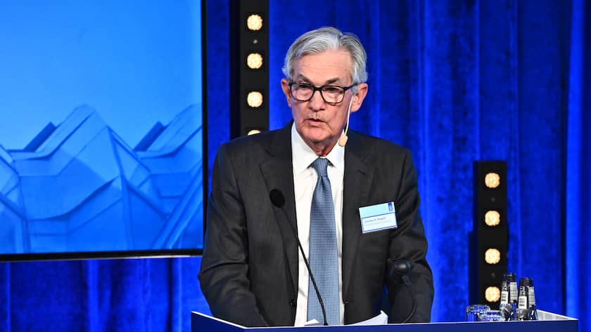 STOCKHOLM 20230110 Jerome H. Powell, ordförande för USA:s centralbankssystem Federal Reserve System, deltar under tisdagen vid Riksbankens symposium pa Grand Hotel i Stockholm. STOCKHOLM SVERIGE x10090x *** STOCKHOLM 20230110 Jerome H Powell, chairman of the US Federal Reserve System, participates on Tuesday at the Riksbanks symposium at the Grand Hotel in Stockholm STOCKHOLM SWEDEN x10090x, PUBLICATIONxNOTxINxDENxNORxSWExFIN Copyright: xClaudioxBrescianix/xTTx RIKSBANKSYMPOSIUM TTABB0000000000150681