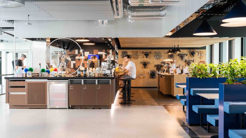 Google Büro mit Kaffeeecke