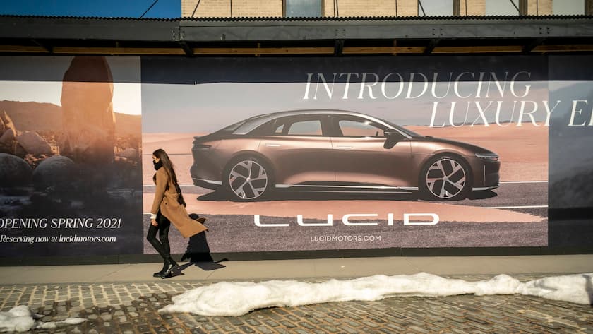 Future Lucid Motors showroom in New York The future home of a Lucid Motors showroom in the Meatpacking District in New York on Wednesday, February 124, 2021. The Lucid Air, when it arrives, is promoted as a competitor of Tesla and will cost $169,000.  PUBLICATIONxNOTxINxUSAxUK RichardxB.xLevine