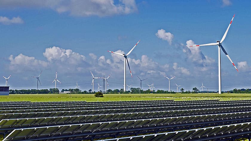 Windräder sorgen für Strom.