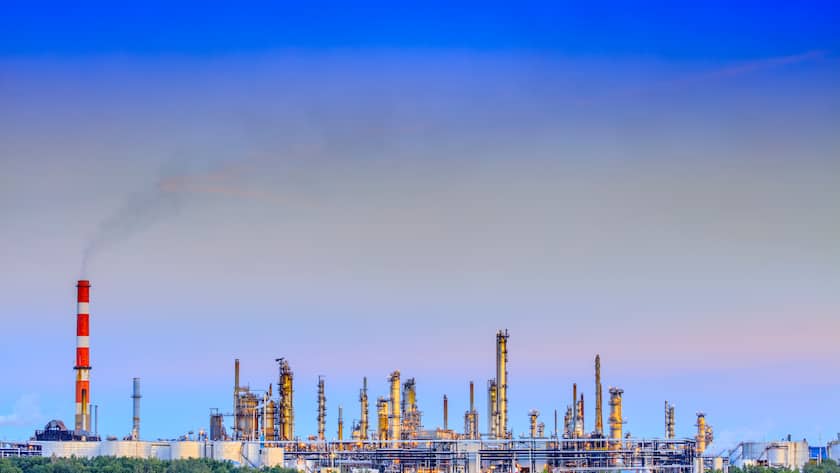 Oil refinery in Edmonton Alberta, Canada