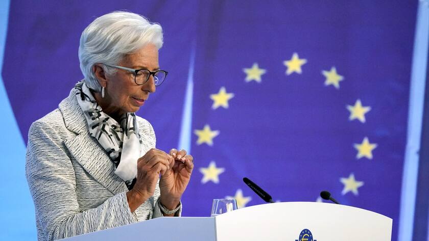 epa10169817 European Central Bank (ECB) President Christine Lagarde speaks during a press conference following the meeting of the Governing Council of the European Central Bank in Frankfurt am Main, Germany, 08 September 2022. EPA/RONALD WITTEK