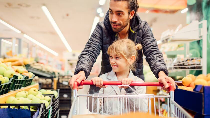 Einkaufen mit Kindern