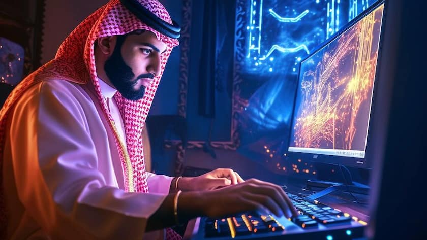 Kronprinz Mohammed bin Salman ist ein passionierter Gamer: «Call of Duty» soll sein liebstes Videospiel sein. Diese visuelle Interpretation von Kronprinz Mohammed bin Salman wurde mit Hilfe des KI-Modells Midjourney erstellt und durch einen Menschen überprüft.